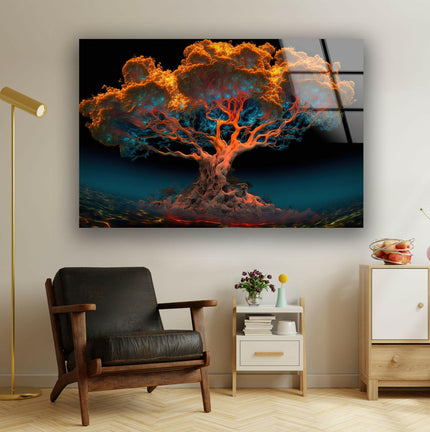 Fantastic Giant Tree Glass Wall Art