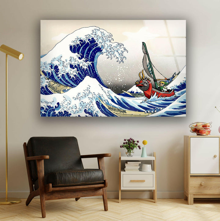 Wave Kanagawa Glass Wall Pictures & Cool Art