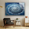 Blue Fractal Art Tempered Glass Wall Art - MyPhotoStation