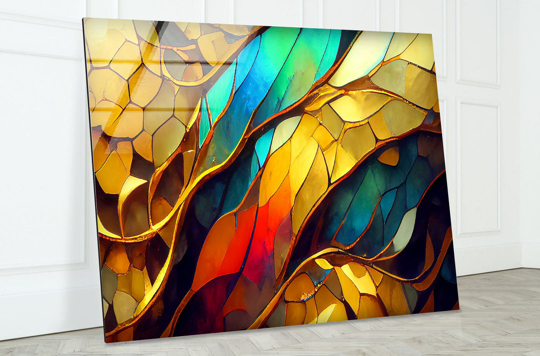 Gold Stained Glass Wall Art custom glass photo prints, large glass prints