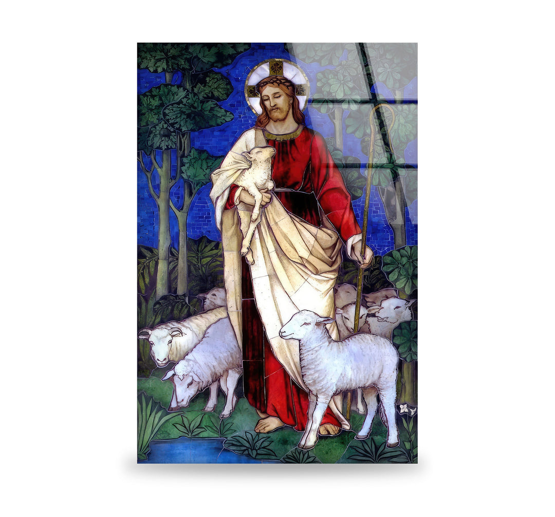 Christian Jesus Cross Tempered Glass Wall Art - MyPhotoStation