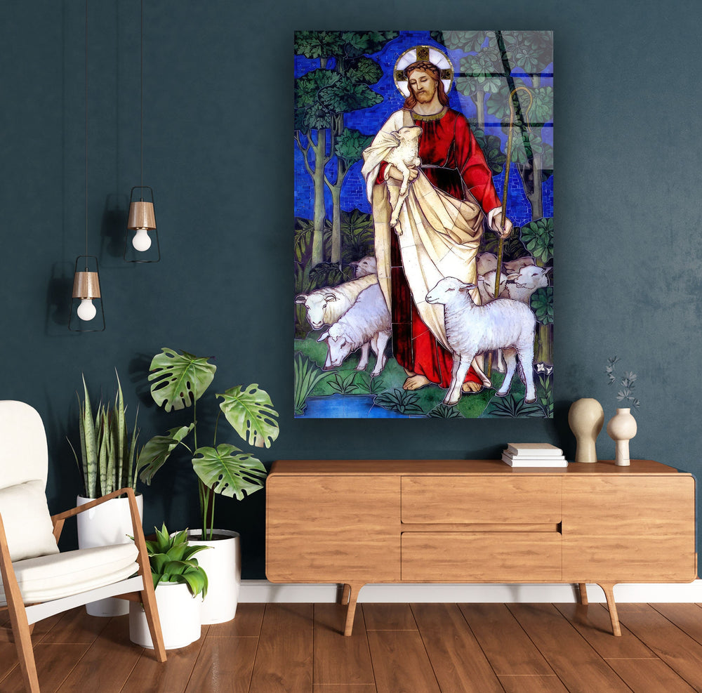 Christian Jesus Cross Tempered Glass Wall Art - MyPhotoStation