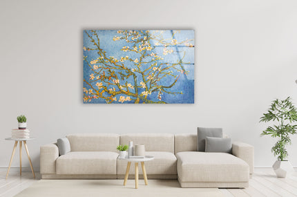 Almond Blossom by Vincent Van Gogh Glass Wall Art