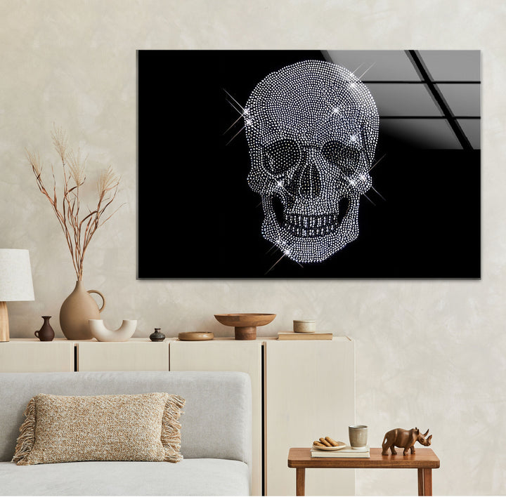 Diamond Skull  Tempered Glass Wall Art - MyPhotoStation