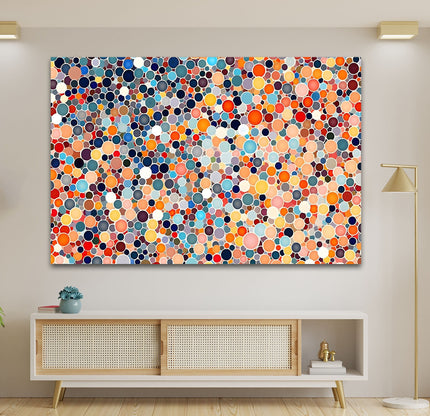 Mosaic Dots Glass Wall Art