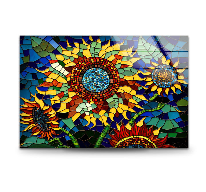 Sunflower Tempered Glass Wall Art - MyPhotoStation