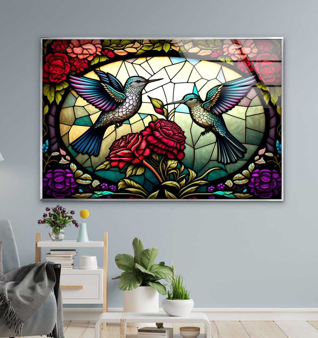 Hummingbird Glass Wall Art glass image printing, glass prints from photos