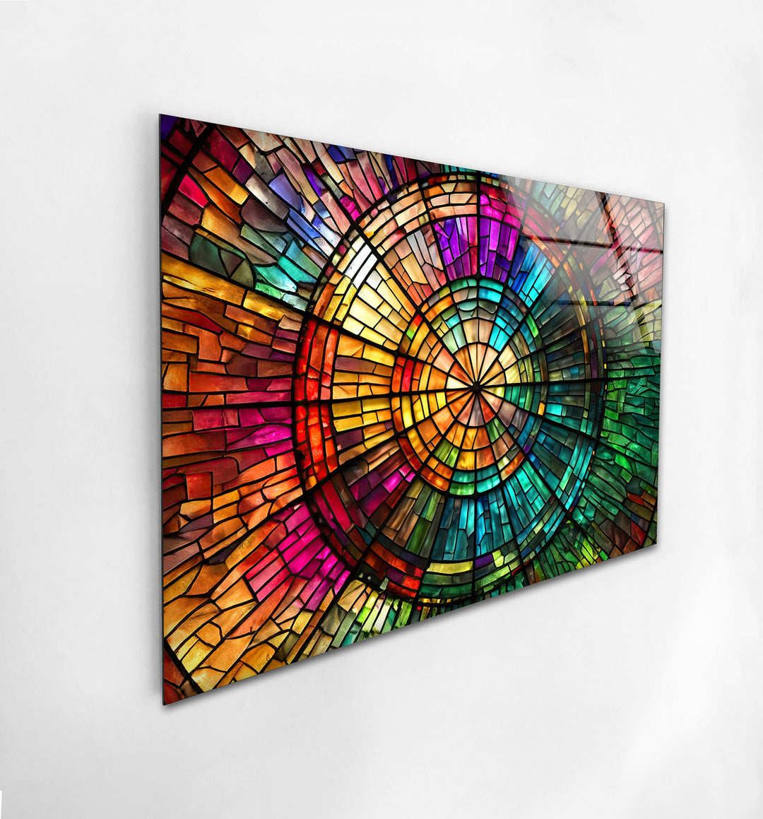 Rainbow Stained Glass Wall Art glass wall decor, glass wall art decor