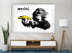 Banksy Pulp Fiction Bananas monkey - Artdesigna Glass Printing Wall Arts - Purchase Banksy art