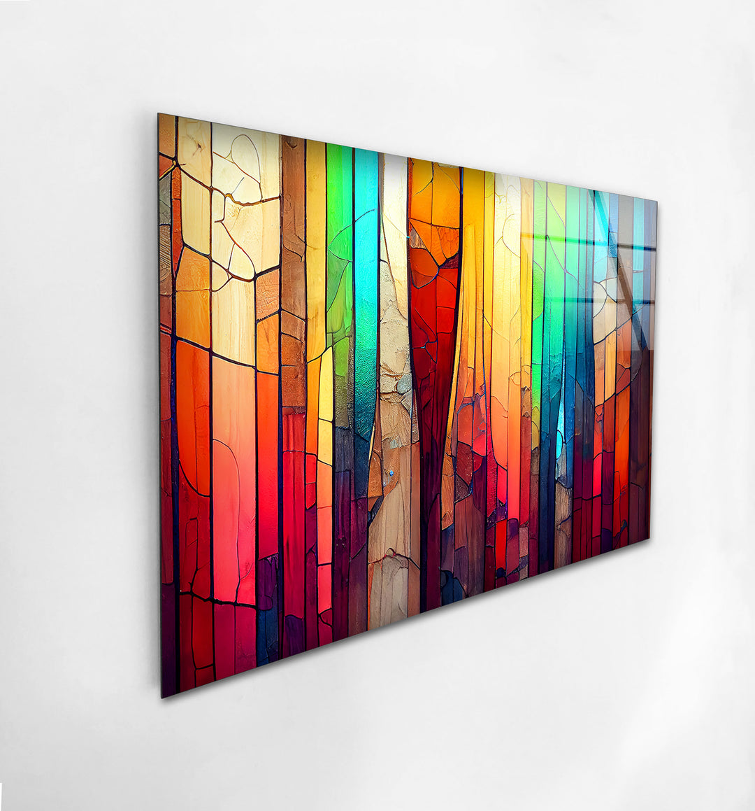 Stained Rainbow Glass Wall Art glass pictures for Wall, glass prints wall art