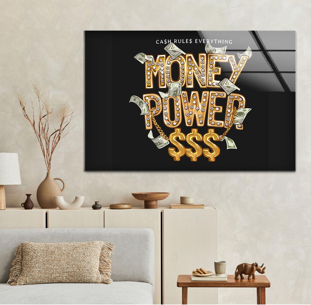 Money Power Cool Wall Decor & Glass Print Art