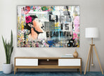 Banksy Life is Beautiful Glass Wall Art - Explore Banksy original art for sale and bring the renowned street artist's work into your space. Our collection includes large Banksy wall art, prints, and paintings. Purchase Banksy art and add a bold, artistic touch to your home decor today.